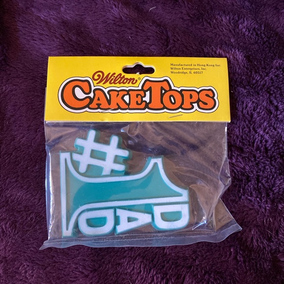 Wilton Party Supplies Vintage Wilton Plastic Cake Topper Dad Nwt